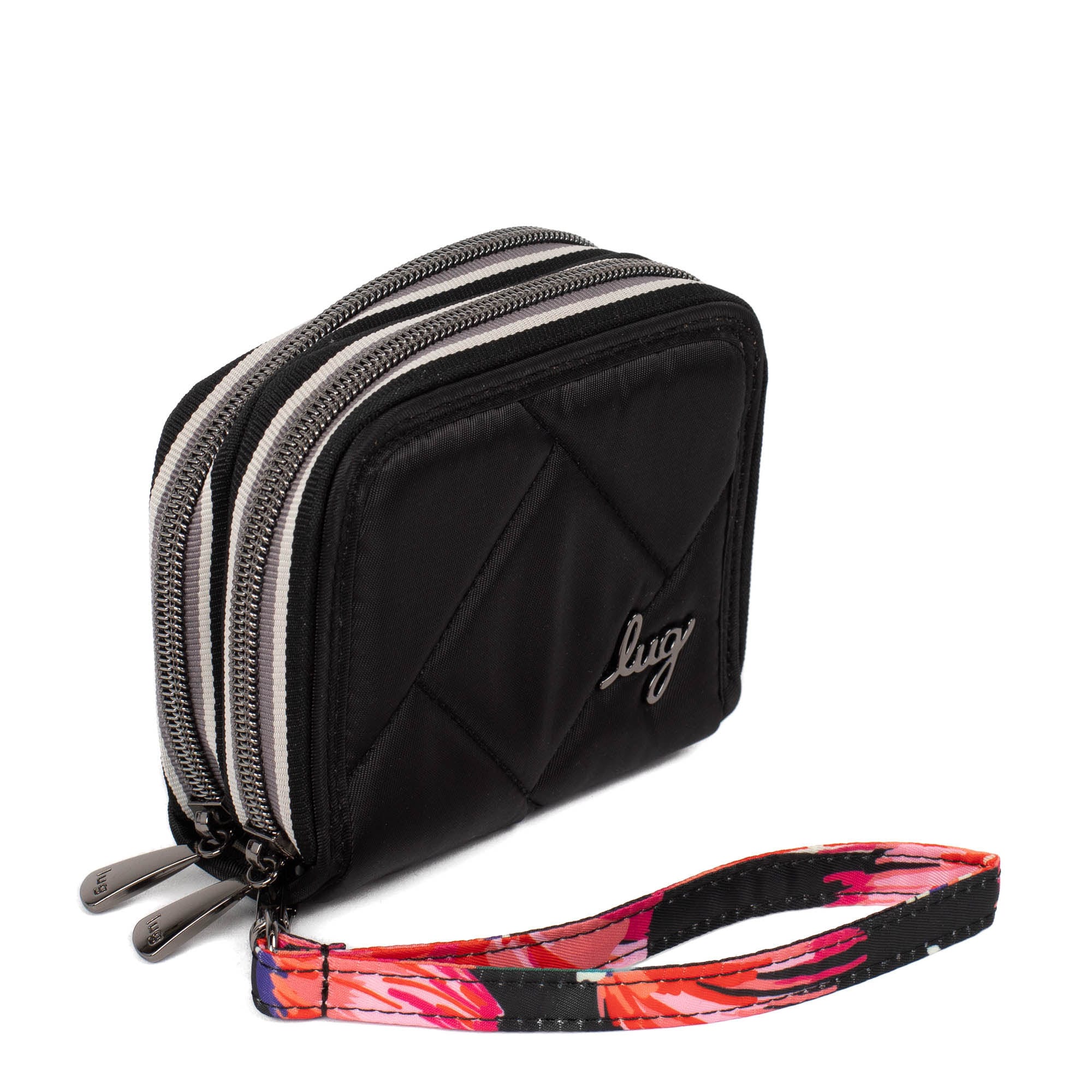 Loop Dee Loo Wristlet Strap - POMPOM FLORAL BLACK - WristStraps_PomPomFloralBlack_02